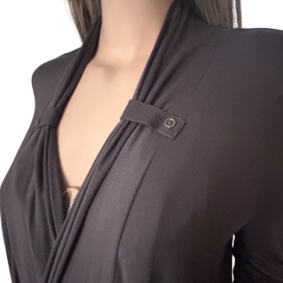 Banana Republic Modal Waterfall Sweater Open Front Cardigan Top Button Accents - Picture 11 of 15